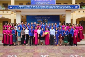 Chương trình giao lưu với đoàn cán bộ phụ trách thiếu nhi thành đoàn Viêng Chăn (Lào)