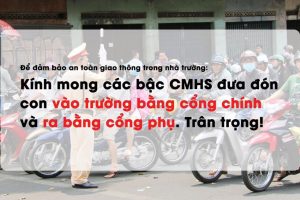 Trường Tiểu học Trung Văn – Thông báo an toàn giao thông trong nhà trường