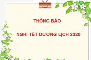 SỞ GIÁO DỤC ĐÀO TẠO HÀ NỘI – Thông báo nghỉ tết dương lịch 2020