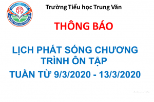 Tiểu học Trung Văn- ISMART EDUCATION THÔNG BÁO: LỊCH PHÁT SÓNG CHƯƠNG TRÌNH ÔN TẬP TRỰC TUYẾN CHO HỌC SINH ISMART