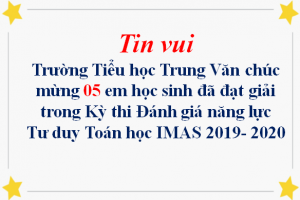 Thông báo kết quả vòng 2 kì thi Đánh giá năng lực Tư duy Toán học IMAS 2019-2020