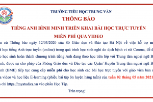 TIẾNG ANH BÌNH MINH TRIỂN KHAI BÀI HỌC TRỰC TUYẾN MIỄN PHÍ QUA VIDEO TUẦN 2