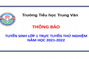 Thông báo: Tuyển sinh Lớp 1 trực tuyến thử nghiệm năm học 2021-2022