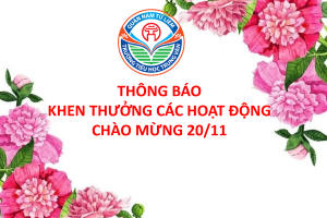 TH TRUNG VĂN – THÔNG BÁO KHEN THƯỞNG CÁC HOẠT ĐỘNG CHÀO MỪNG 20/11