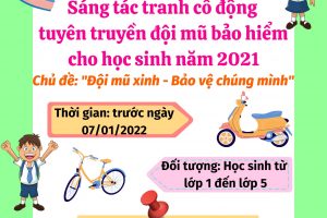 CUỘC THI SÁNG TÁC TRANH CỔ ĐỘNG TUYÊN TRUYỀN  ĐỘI MŨ BẢO HIỂM CHO HỌC SINH NĂM 2021