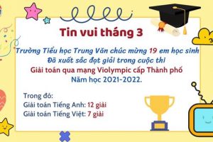 KẾT QUẢ CUỘC THI GIẢI TOÁN QUA MẠNG VIOLYMPIC CẤP THÀNH PHỐ NĂM HỌC 2021-2022