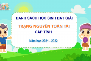 Danh sách học sinh đạt giải Trạng Nguyên Toàn Tài – Cấp Tỉnh năm học 2021-2022