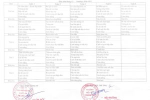 THỰC ĐƠN BÁN TRÚ THÁNG 12 NĂM 2024