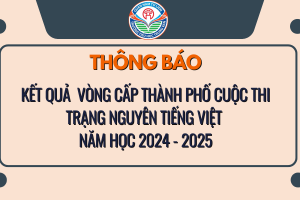 THTV-THÔNG BÁO KẾT QUẢ VÒNG THÀNH PHỐ CUỘC THI TRẠNG NGUYÊN TIẾNG VIỆT NĂM HỌC 2024-2025